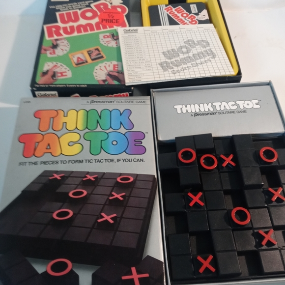 Lot of 4 Vintage Board Games Magic Trick Masterminds Word Rummy Tic Tac Toe Fun - Picture 11 of 13